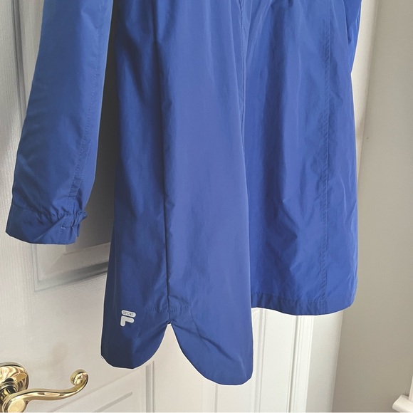 Fila Sport Jacket Windbreaker Rain With Hood Blue Size M - Picture 7 of 13
